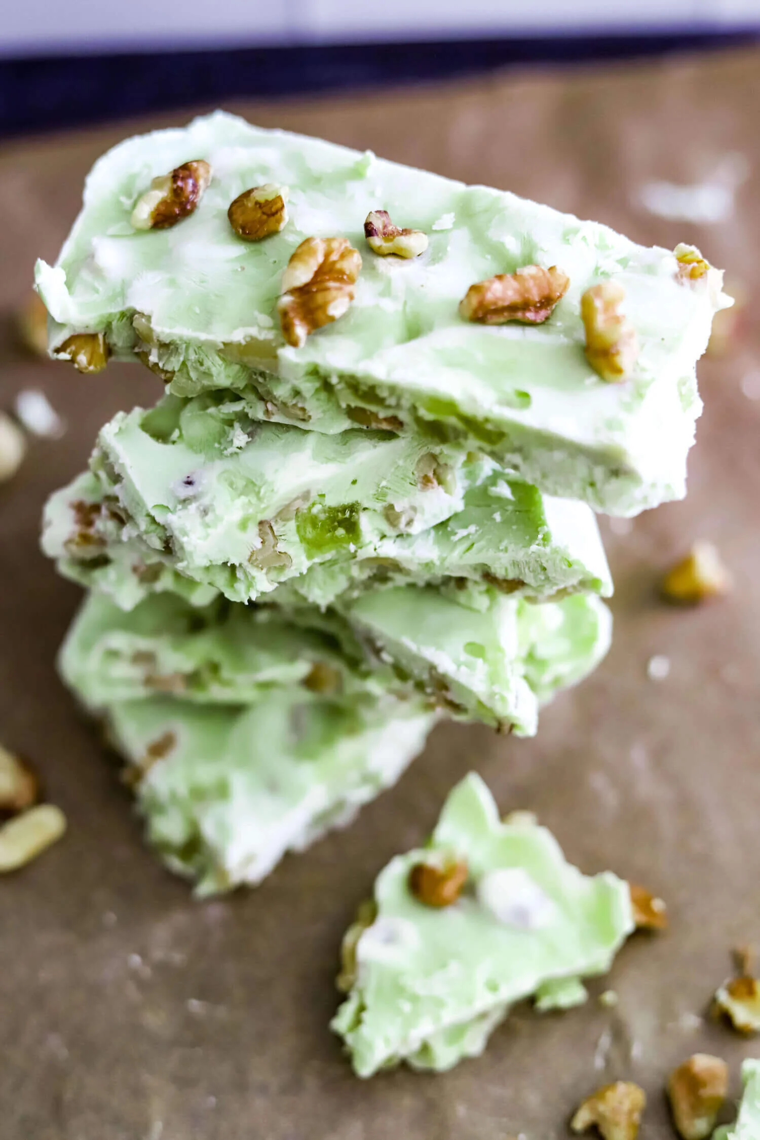 No Sugar Added Matcha Yogurt Bark