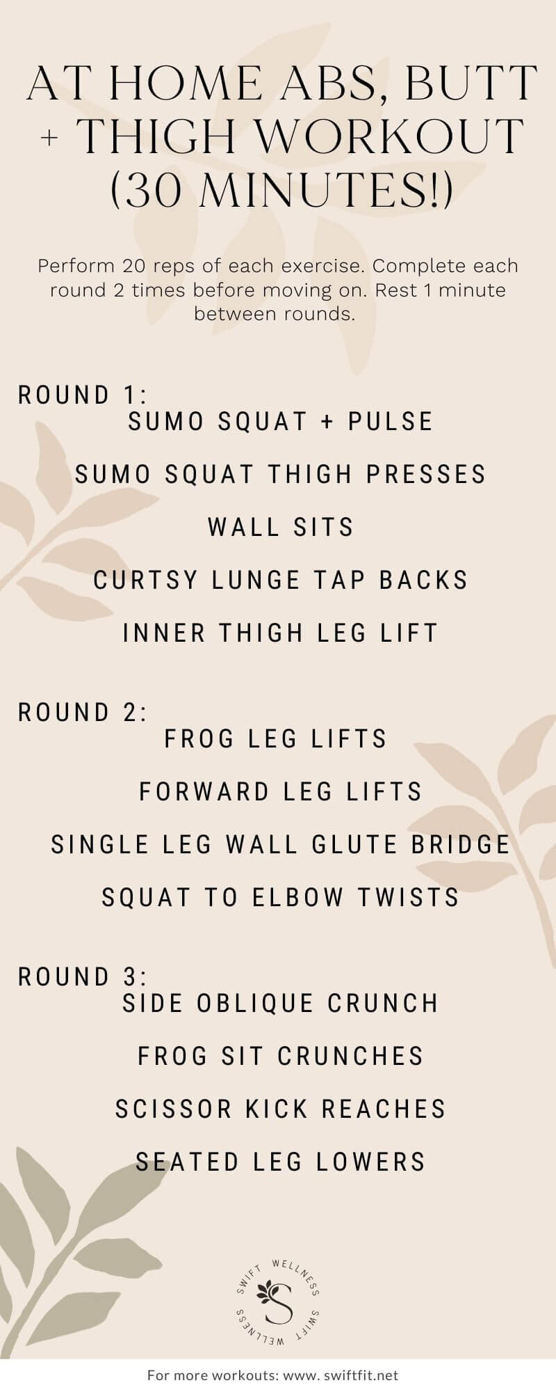 The Ultimate 30 Minute Legs and Abs Workout | Swift Wellness