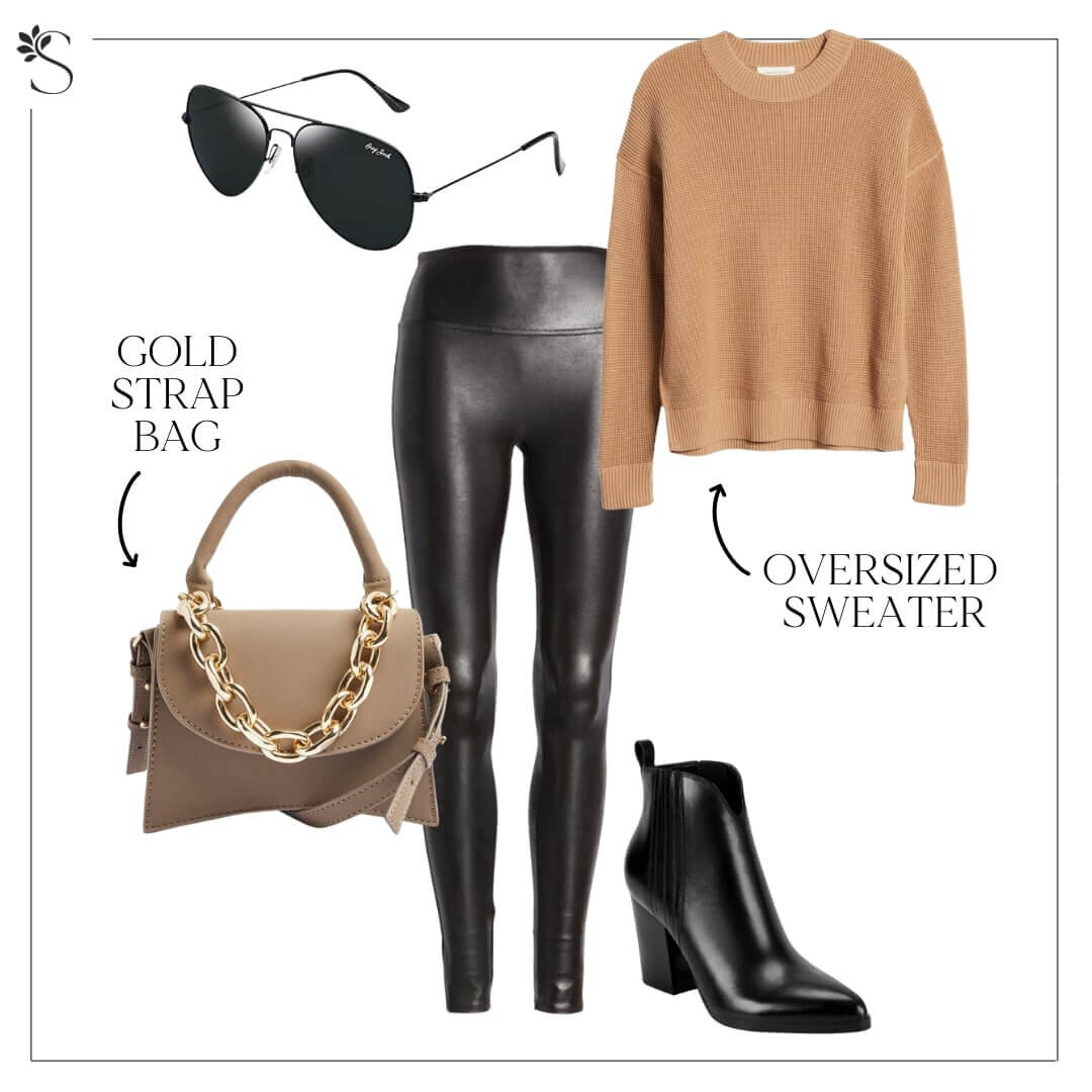 What to Wear with Faux Leather Pants - Savvy Sassy Moms