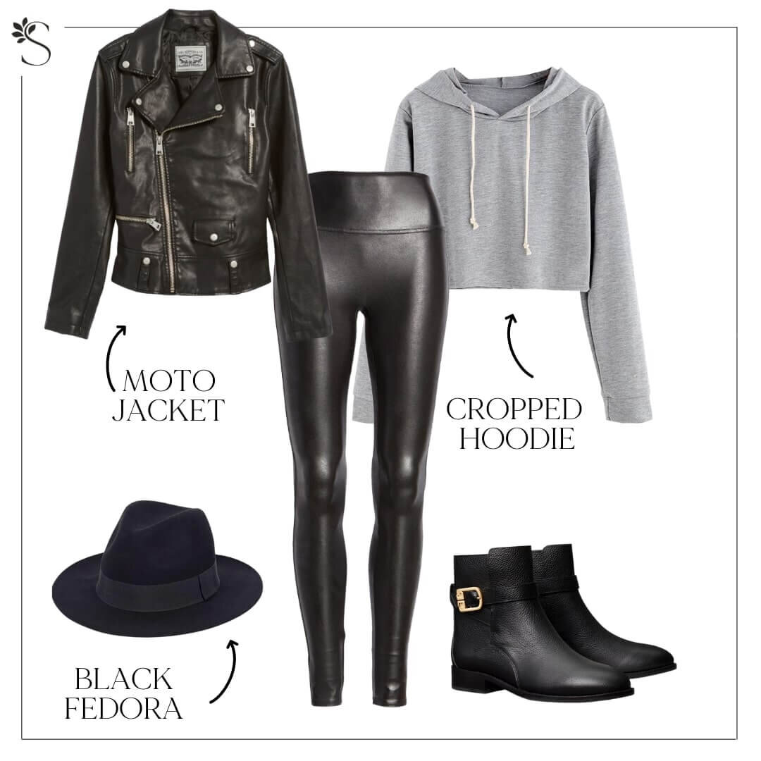 Ways to Wear Black Liquid Leggings/Black Leather Leggings - thesassylife