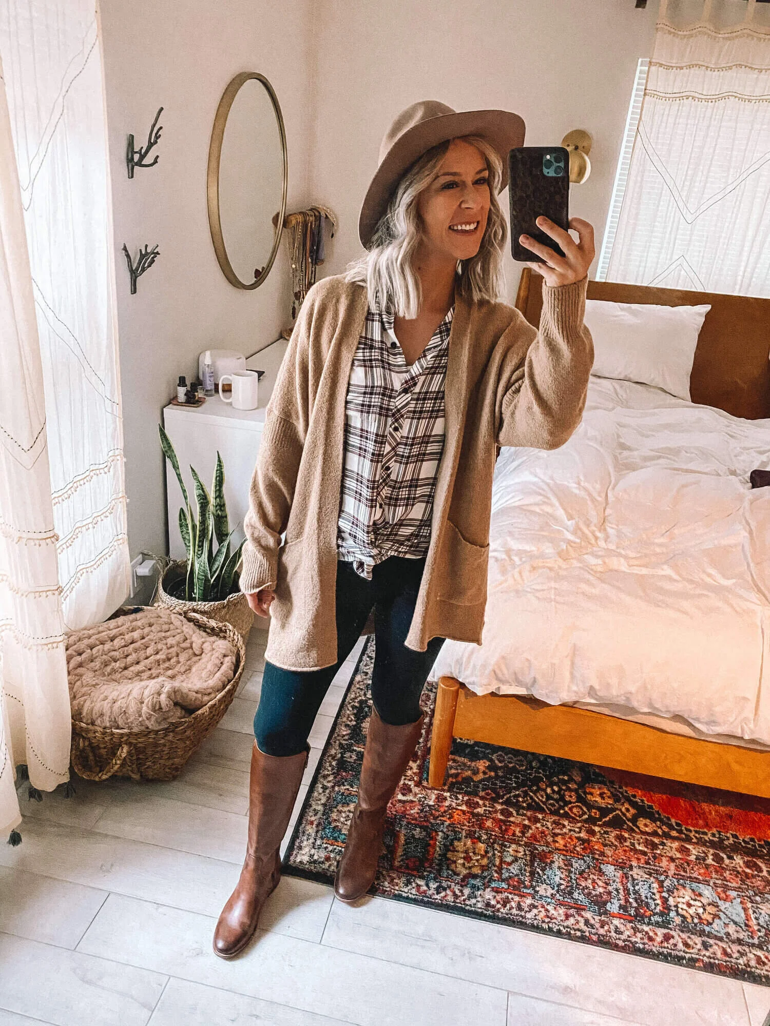 varsity v neck sweater