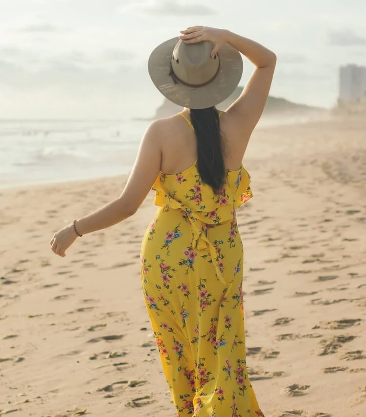 best beach vacation dresses Floral Maxi Dress Beach Dresses For Women,2024 Summer Trendy Elegant India Tiered Dresses Plenty by Tracy Reese Color:Yellow Blue Flower Woven V