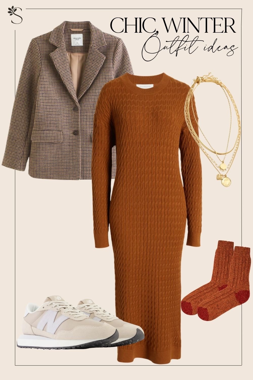 HOW TO STYLE A KNIT DRESS WITH A BLAZER - My name is Lovely!