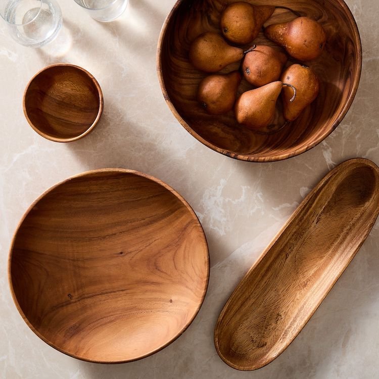 Best Housewarming Gift Ideas for New Homeowners -  Acacia Wood Serving Set