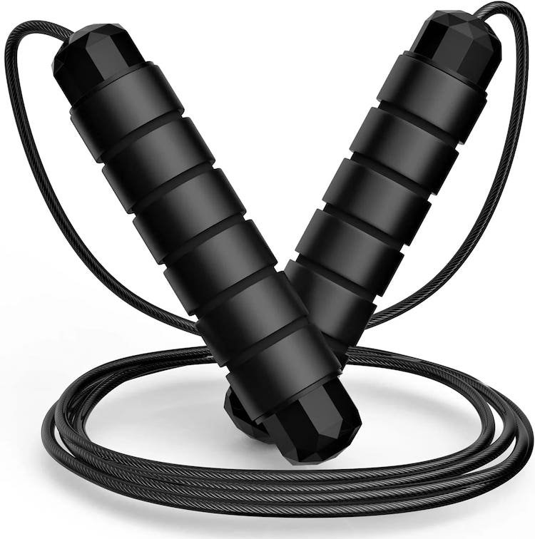 home workout essentials tangle free jump rope for home gym