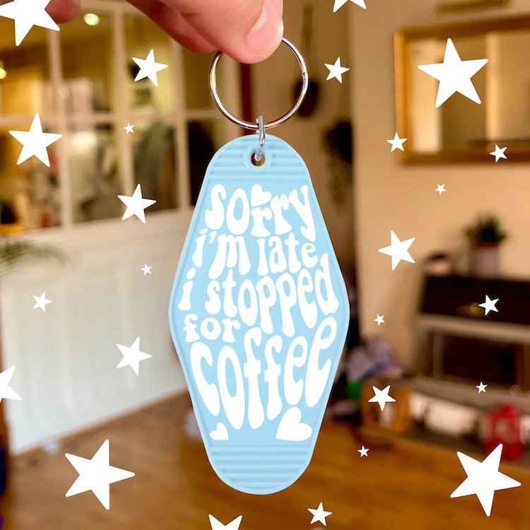 Valentines Day Friends Gift Idea - Coffee Keychain