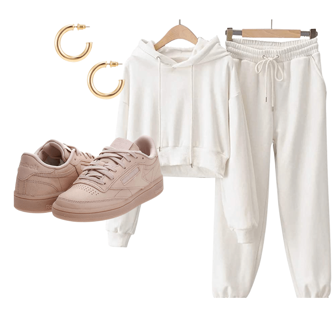 White comfy outfit inspo  Trendy hoodies, Hoodie fashion, Cute casual  outfits