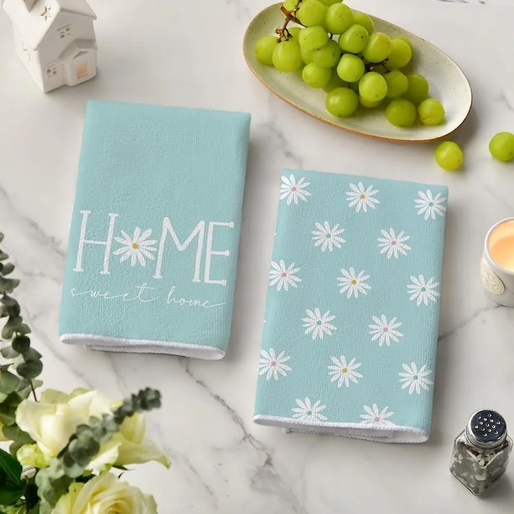 Spring Home Decor - Yellow Home Hand Towels