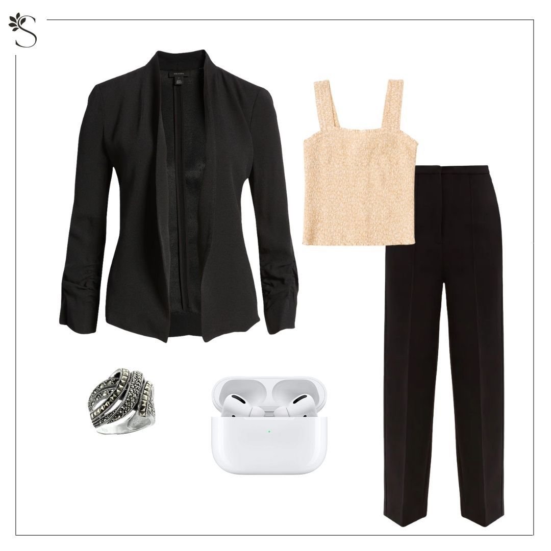 Outfit for Zoom blazer with trousers and tank