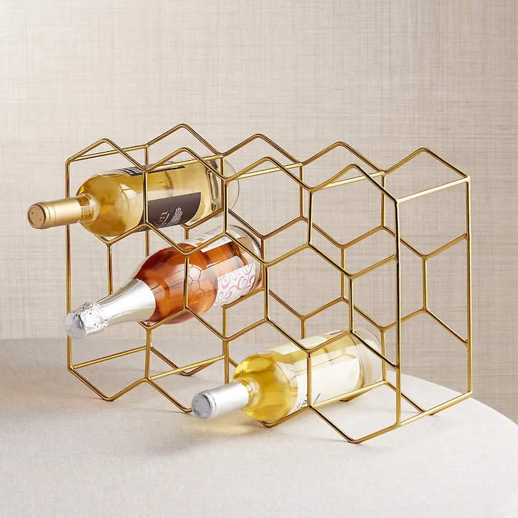 Best Gifts For Wine Lovers - Gold Wine Rack