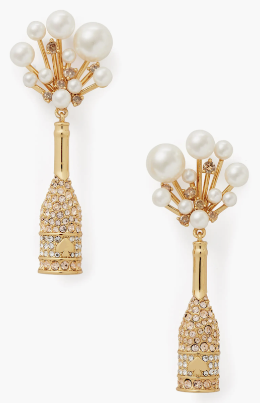 Bride To Be Gift Ideas - Champagne Glass Earrings