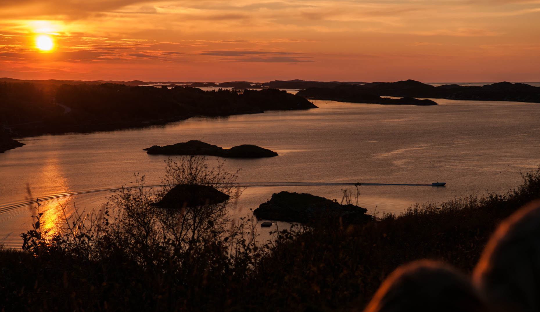 Utsikt fra toppen på Brannhaugen.
