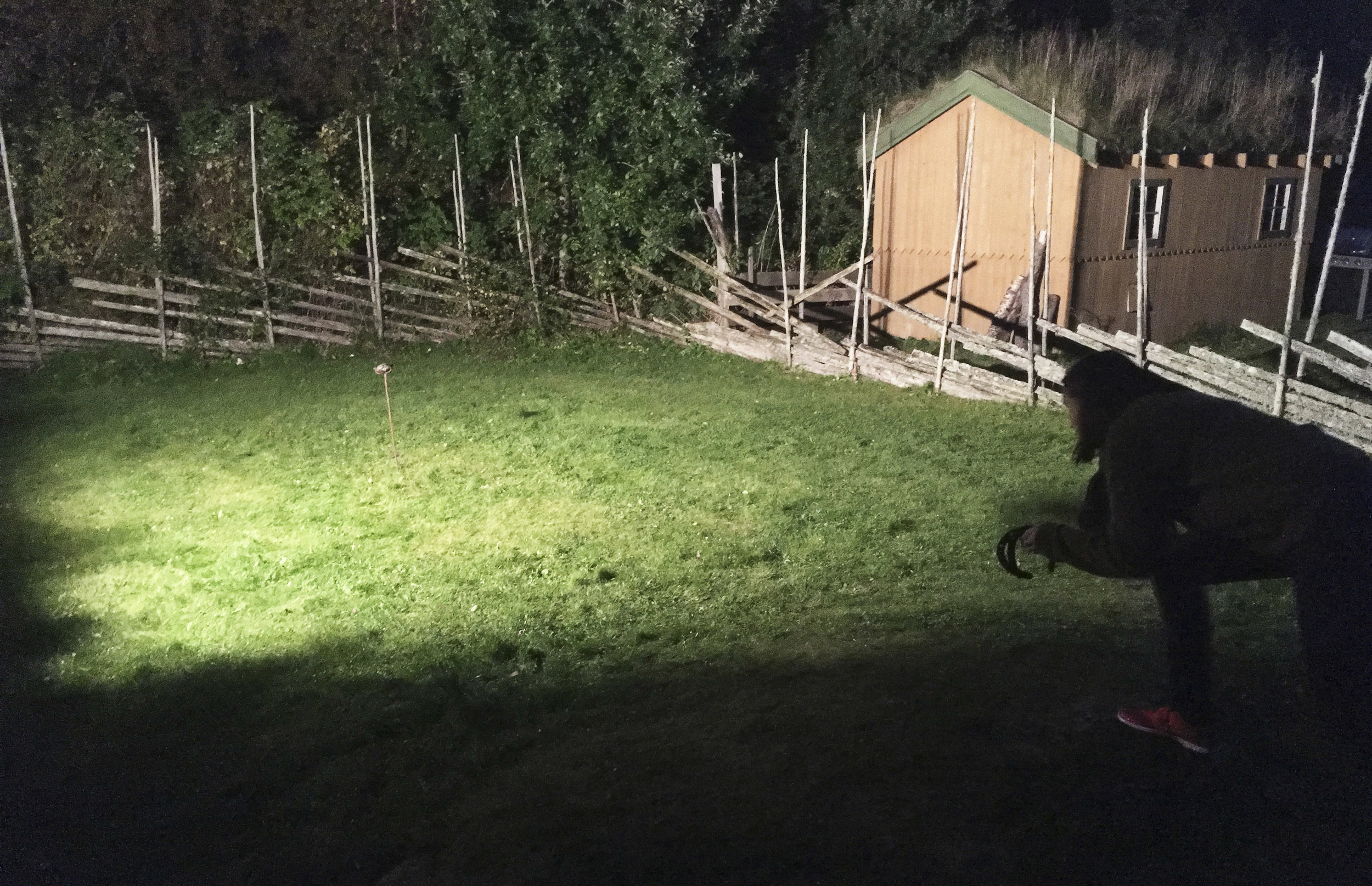 Jernalder-OL kan også gjennomføres når det er mørkt. Vi har flombelysning i parken. 