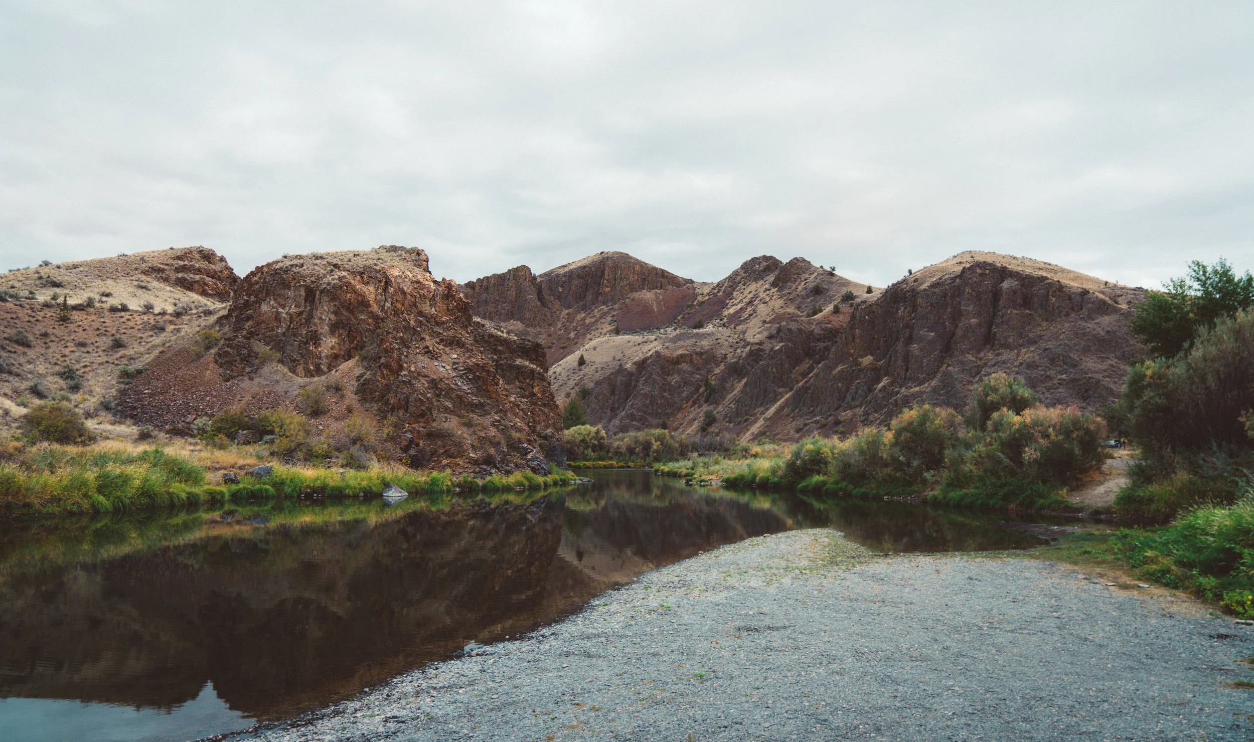 The John Day River, as seen from our campsite.