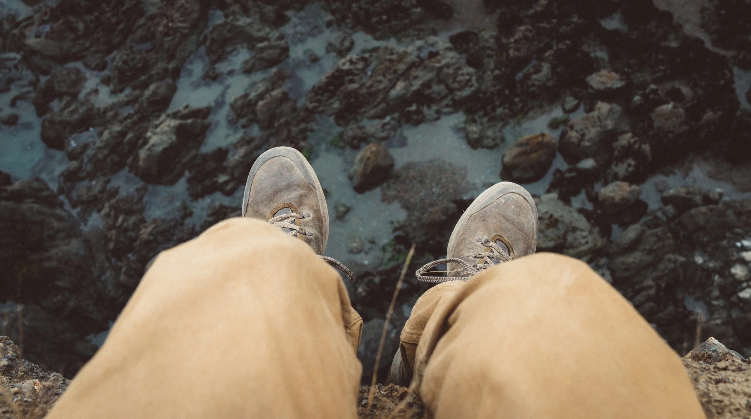 We stopped at an unmarked pullout on the side of the highway to get some photos. I had to dangle my feet over the edge, which is higher than it looks here; trust me.