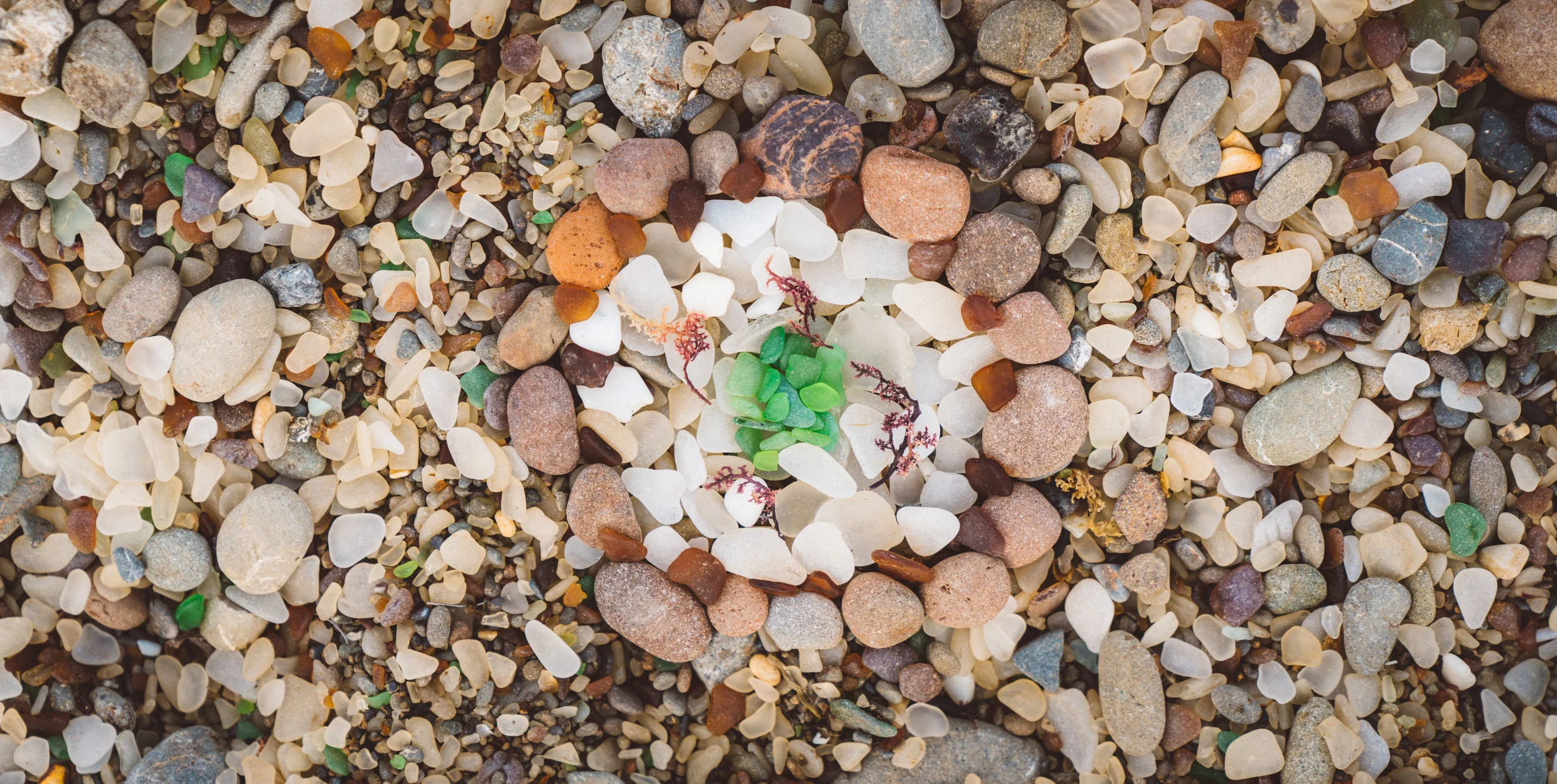 Danielle made some art work while at Glass Beach.
