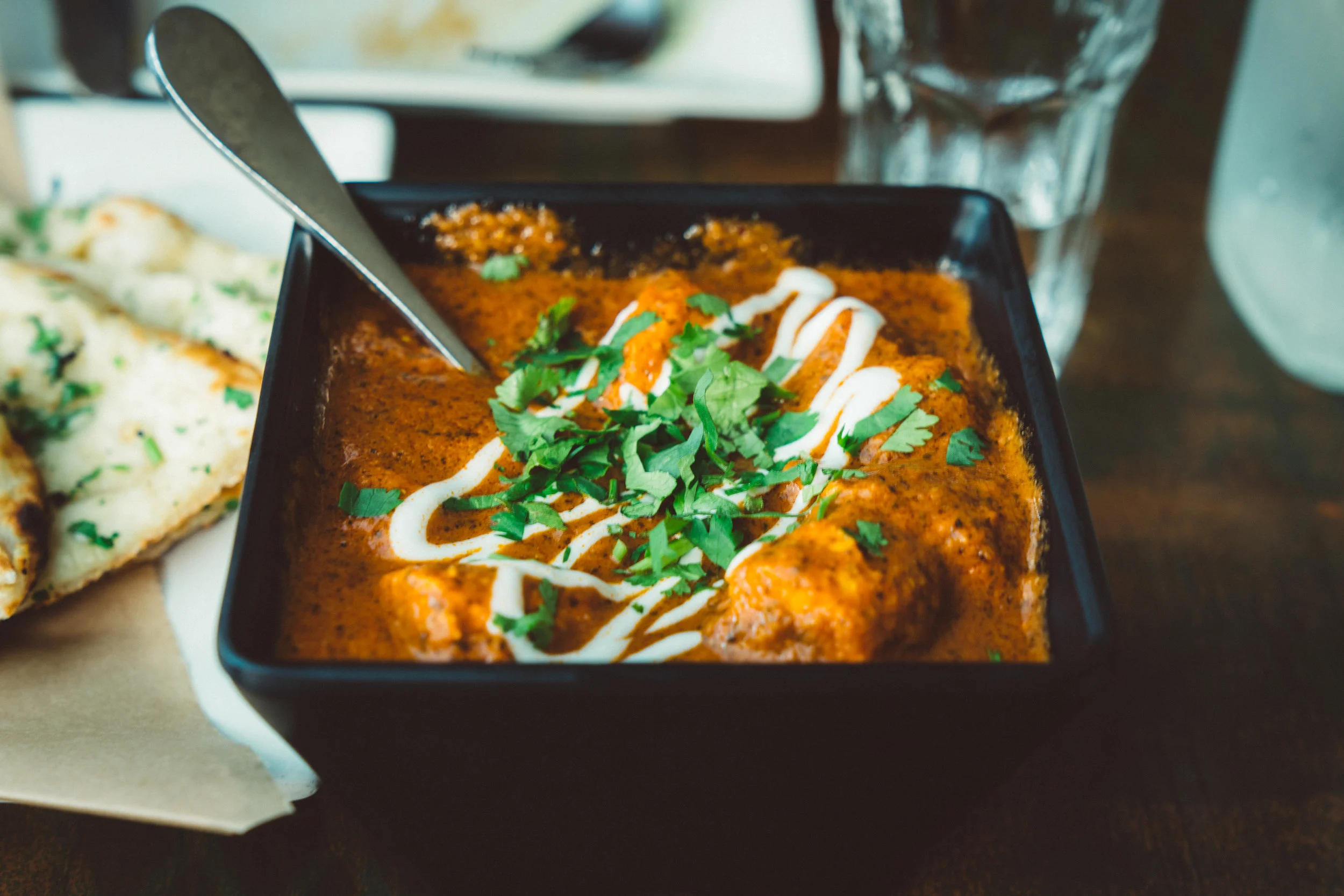 The curried chicken.