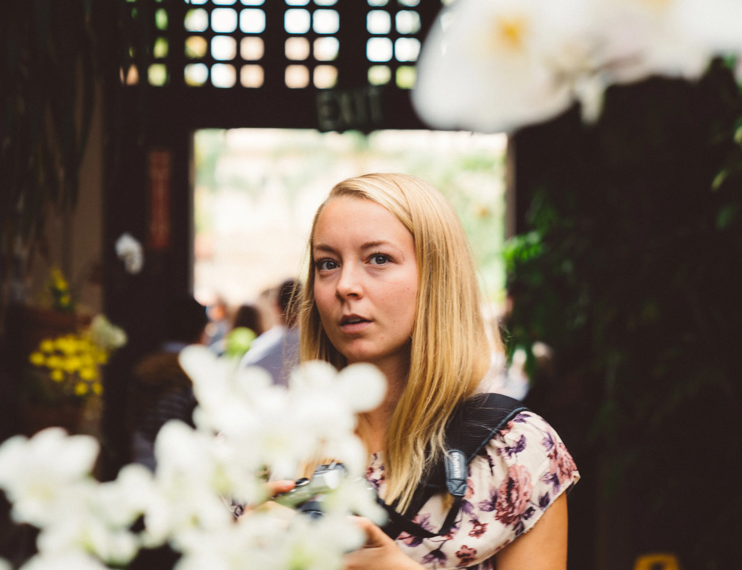Caught Danielle by surprise in the Botanical Building.