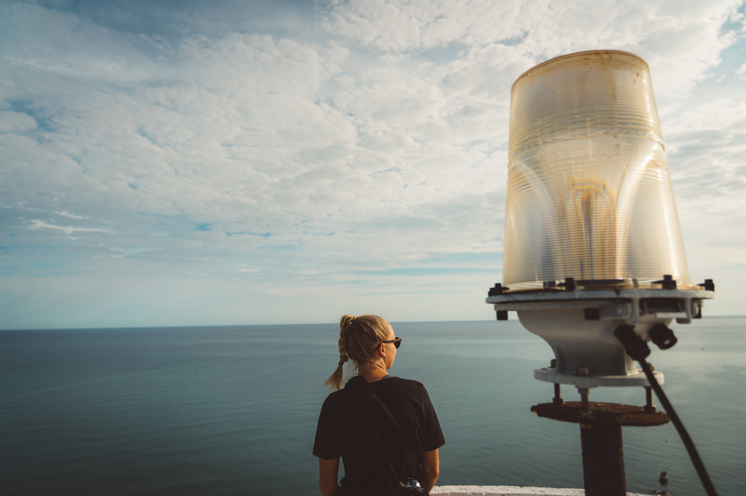 Danielle atop the lighthouse.