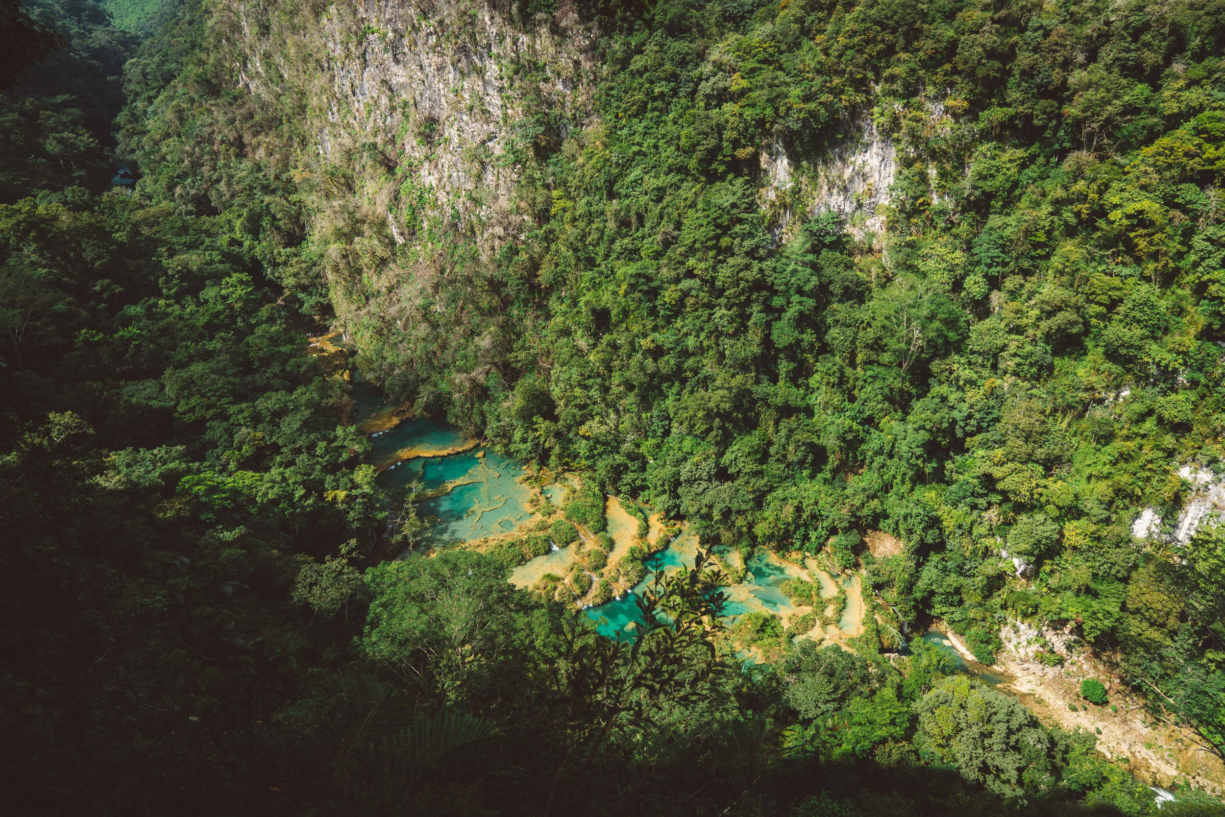 Semuc Champey from the Mirador.