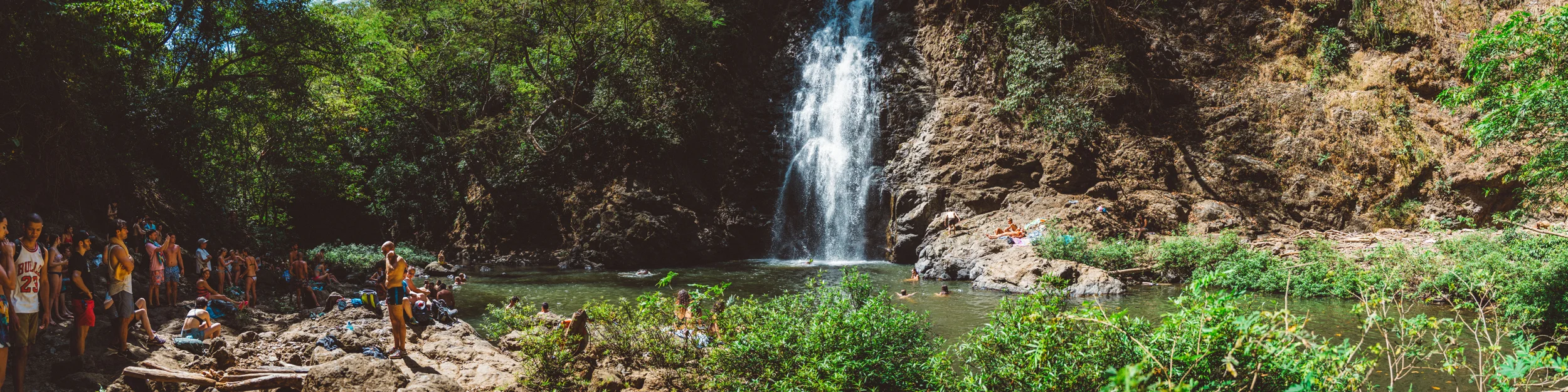 The base of the Montezuma waterfall.