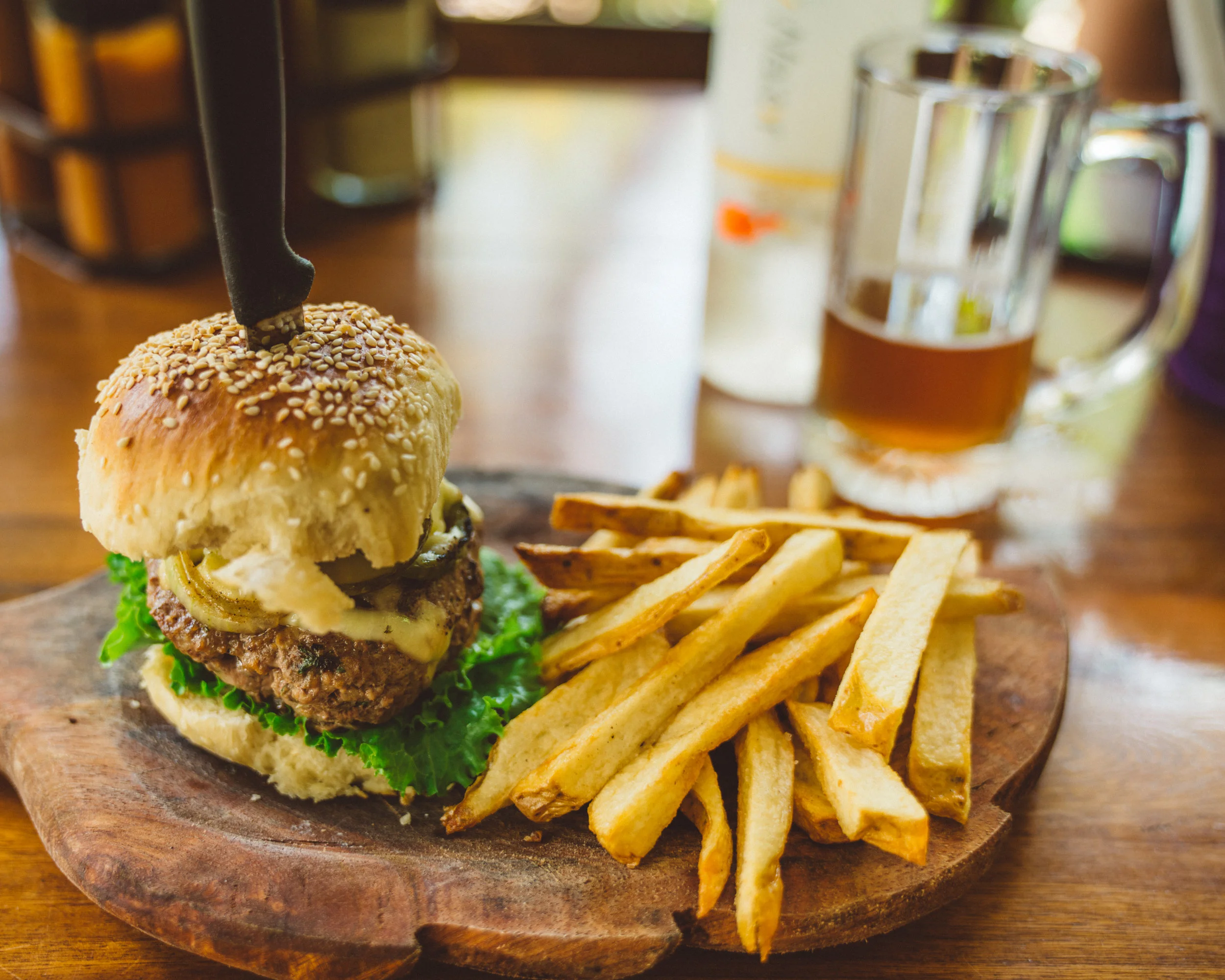 After visiting the waterfall, the three of us went to B. Bar on the recommendation of Sam , to try their burgers, craft beers, and most importantly, their dipping sauces.