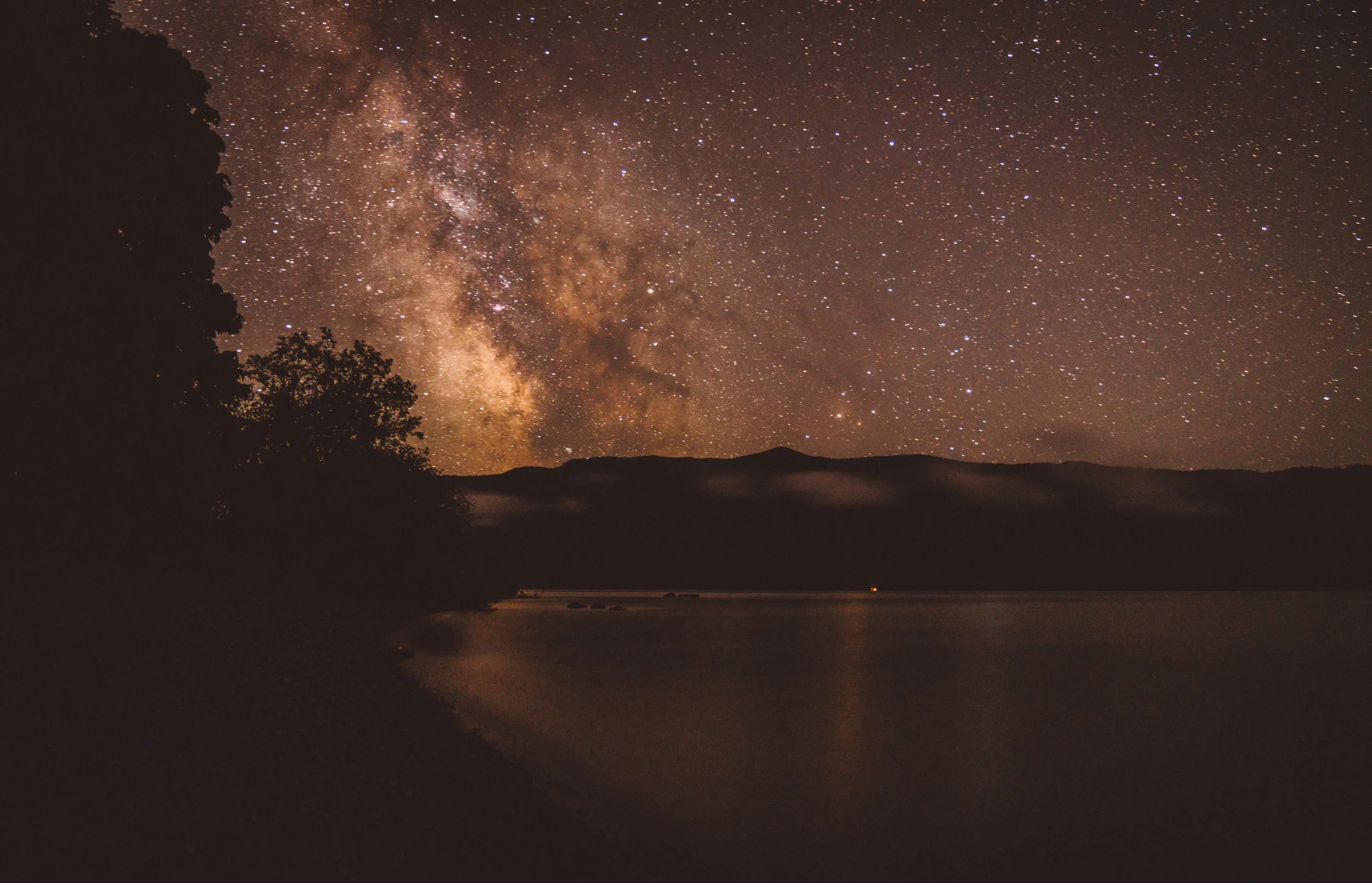 July 17, Milky Way over Lake Cowichan.