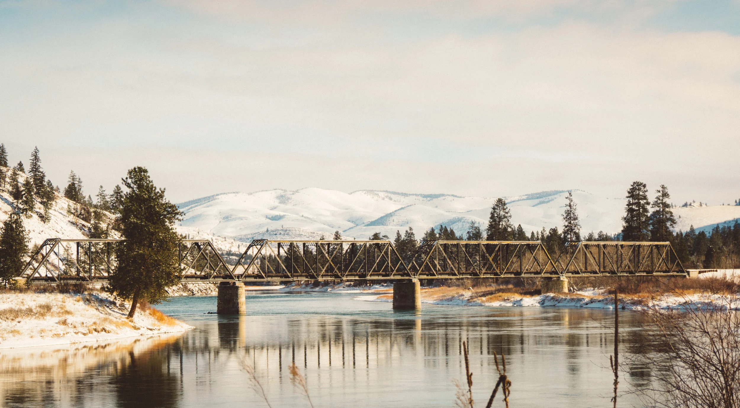 As we moved farther east the snow began to accumulate on the ground allowing for beautiful scenery such as this. Danielle and I both were in awe.