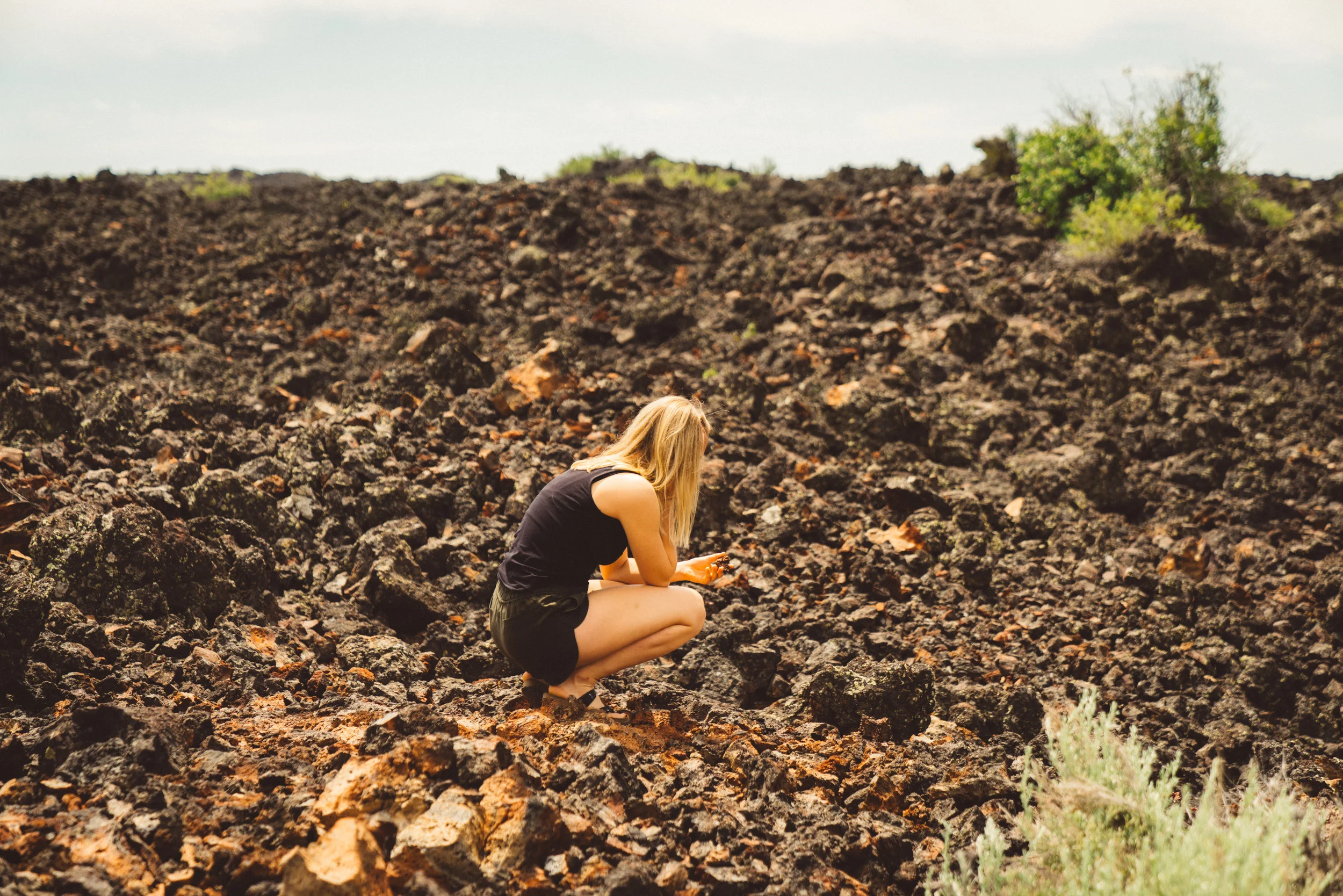 Danielle explores the moonscape.