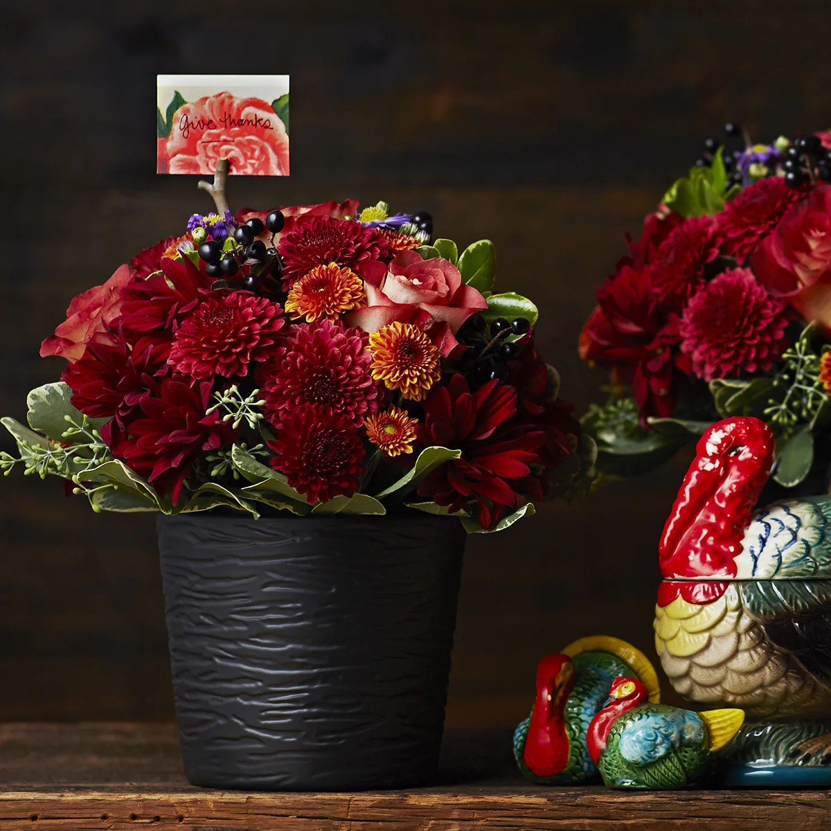Cozy Copper | Handsome harvest table centrepiece
