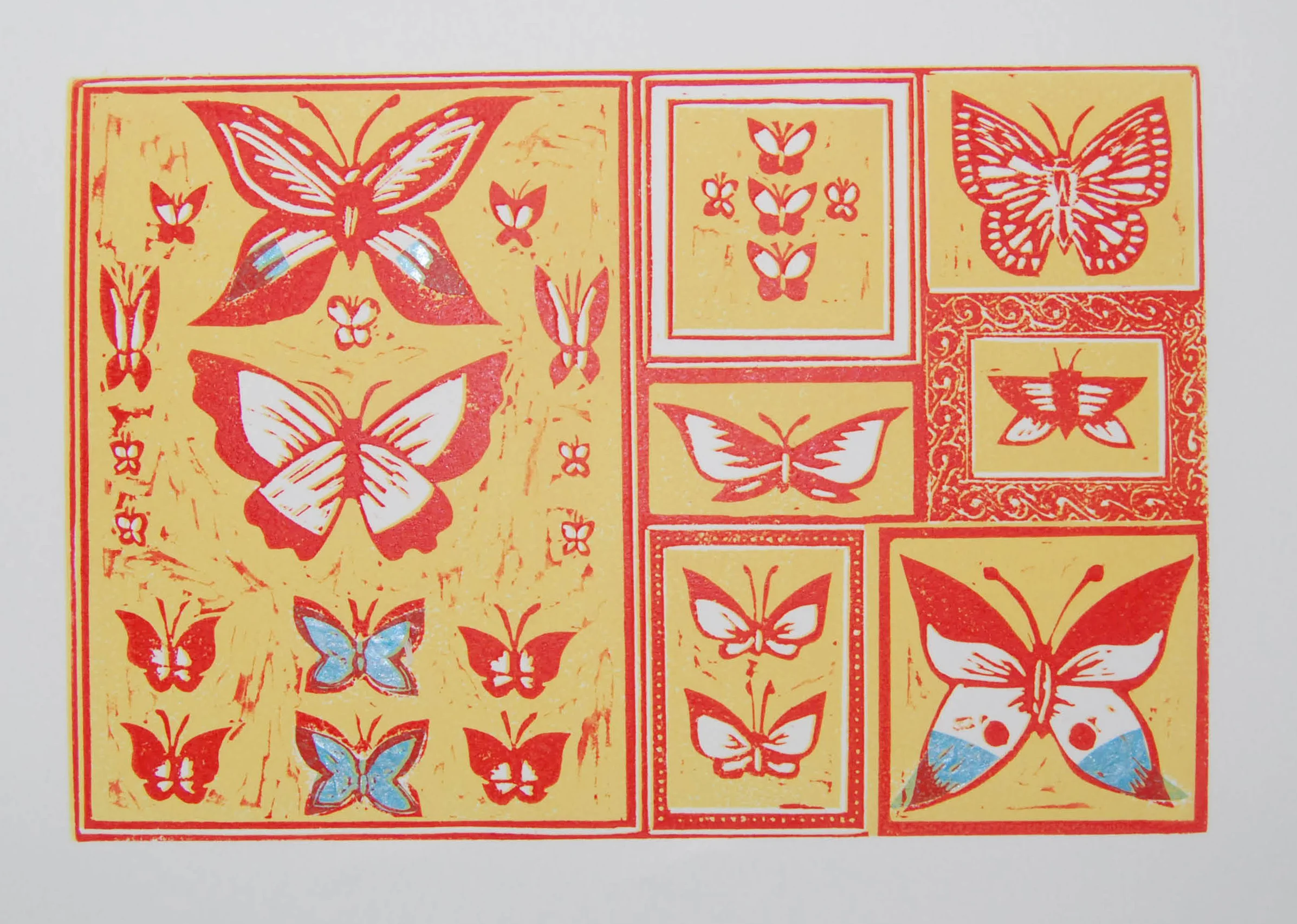 Red butterflies