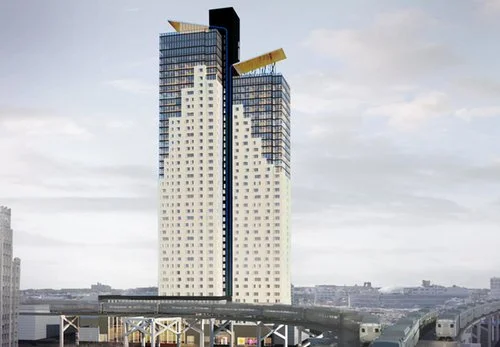 Rendering of Simon Baron Development's planned residential tower at 29-26 Northern Boulevard in Long Island City (credit: Leeding Builders Group via New York YIMBY)