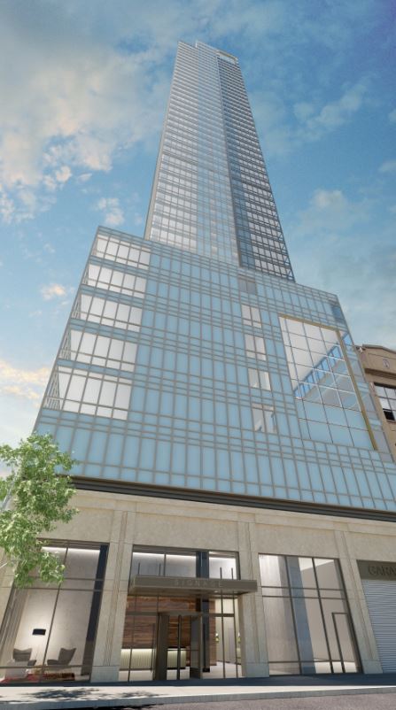 Caption: Rendering of Property Markets Group's rental tower at 23-10 Queens Plaza South in Long Island City (credit: PMG)