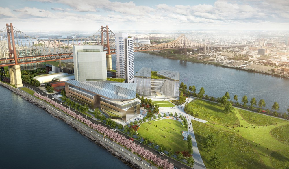 Rendering of the Cornell Tech campus on Roosevelt Island