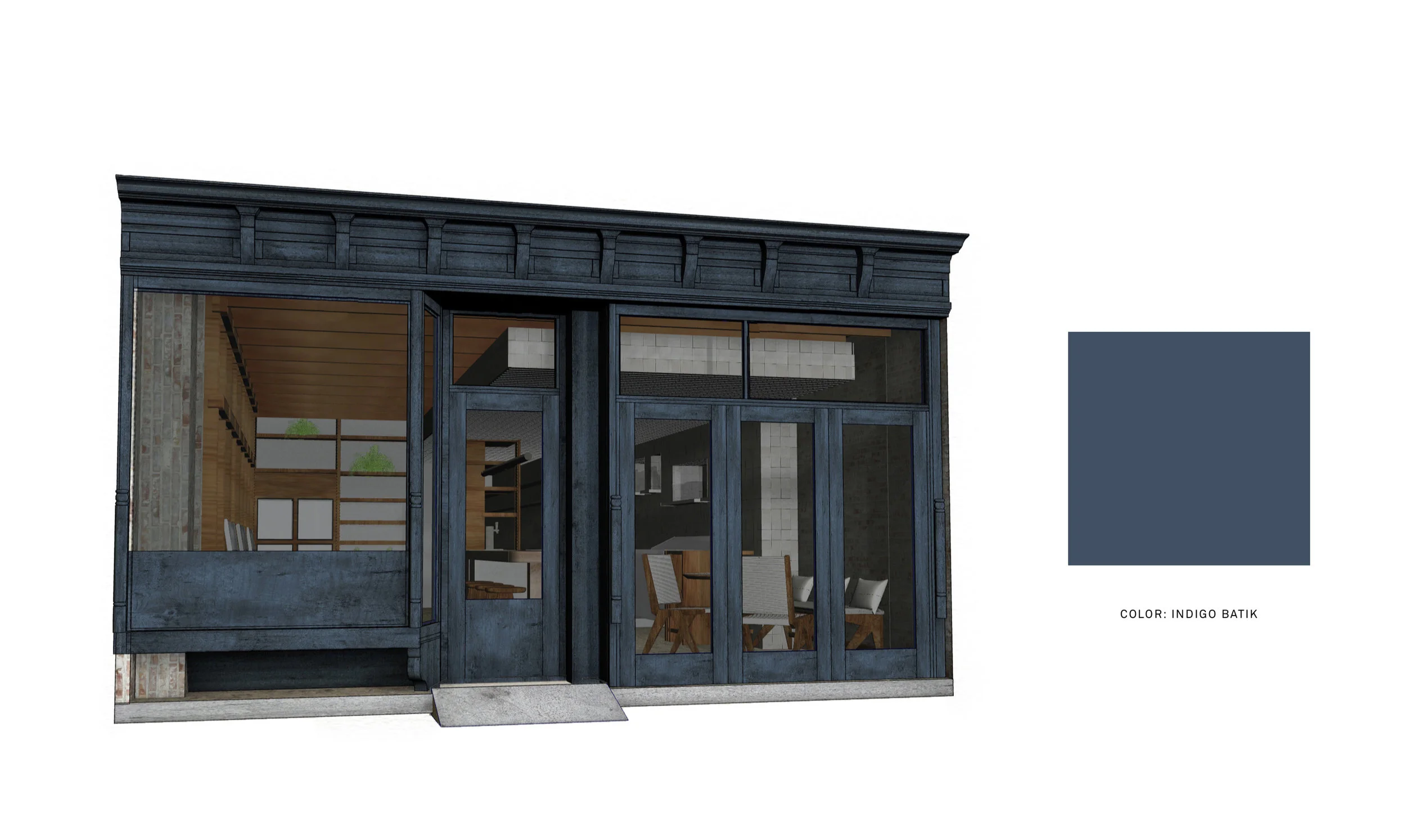 Exterior Render New York Cafe
