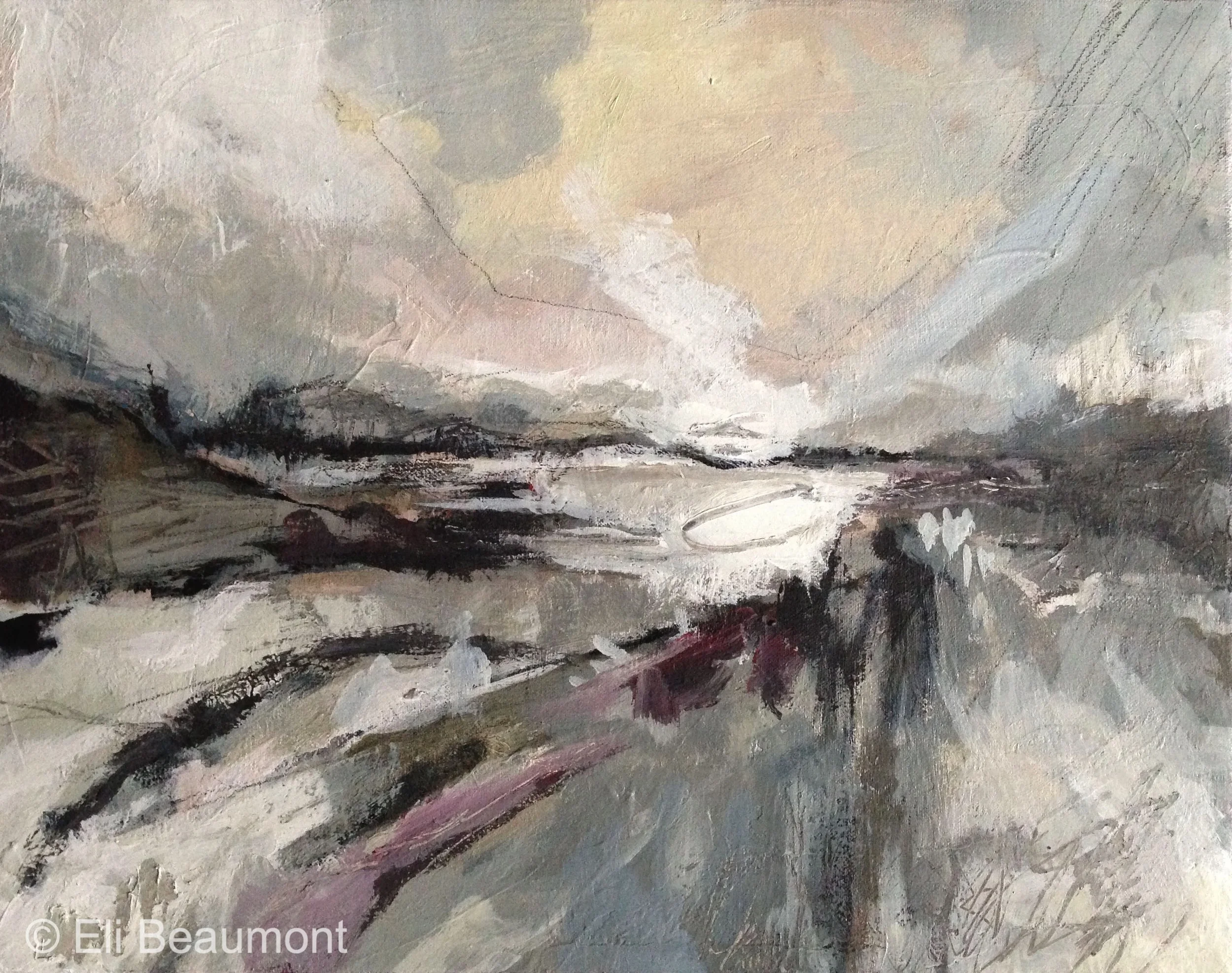 The first painting in my new series of work - exploring the emotional and visual interpretation of landscapes