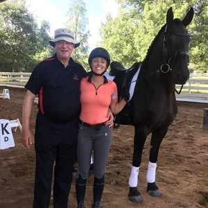 Katie with Conrad Schumacher and her horse Freyja of Riverview. 