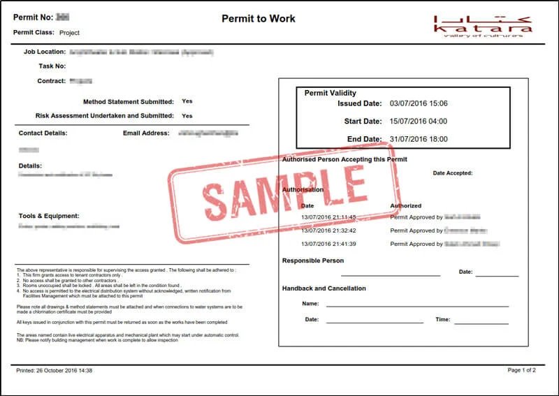 Approved PTW