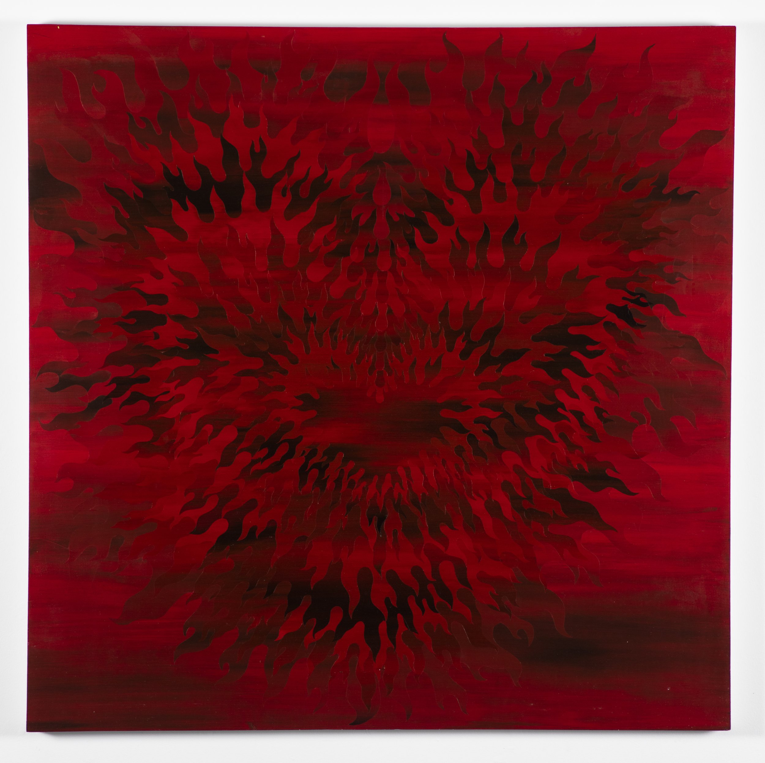 Red-On-Red, the Reddest, 45"x45"