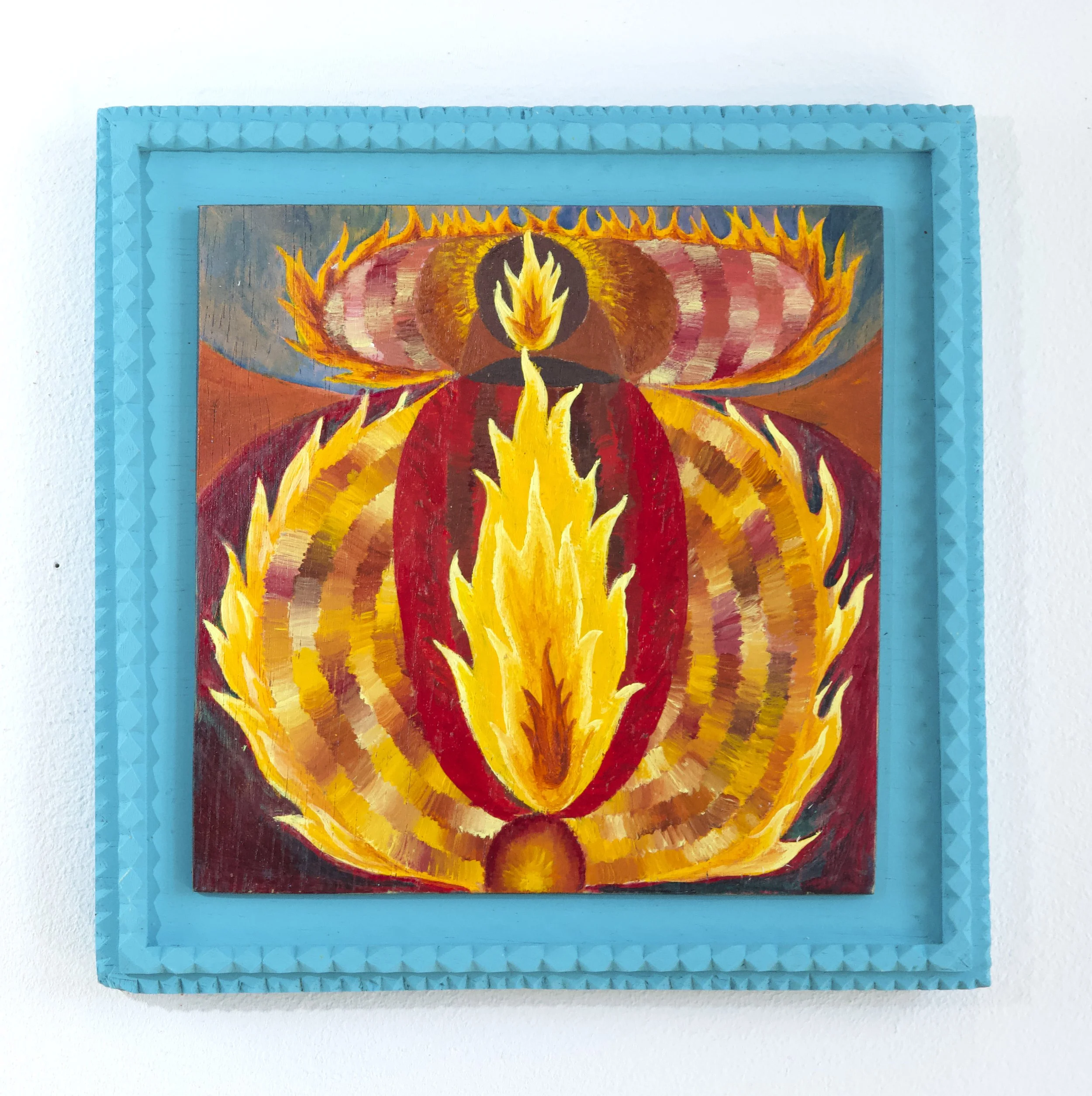 Fire Stack, 9"x9", 2025