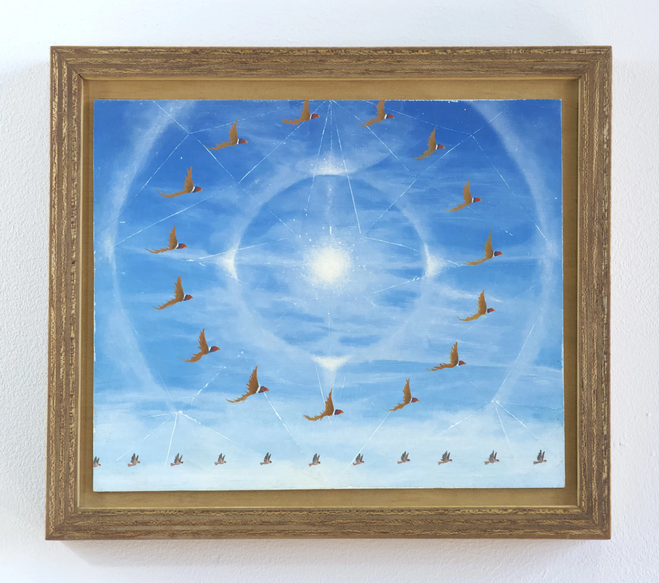 Sun Dog (Pheasants and Sparrows), 12"x10.5"