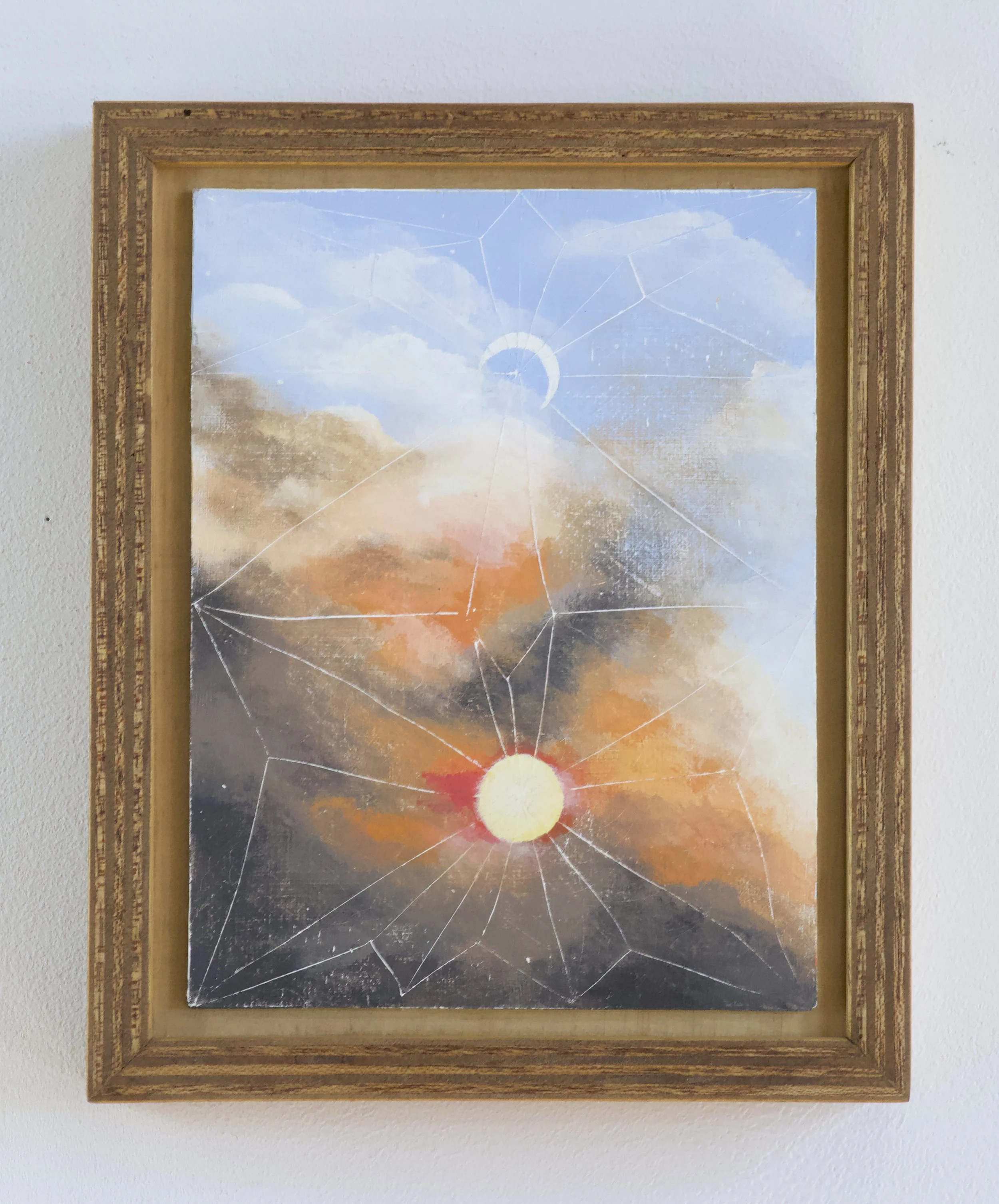 Day Moon/Smoke Sun, 9"x11", 2025