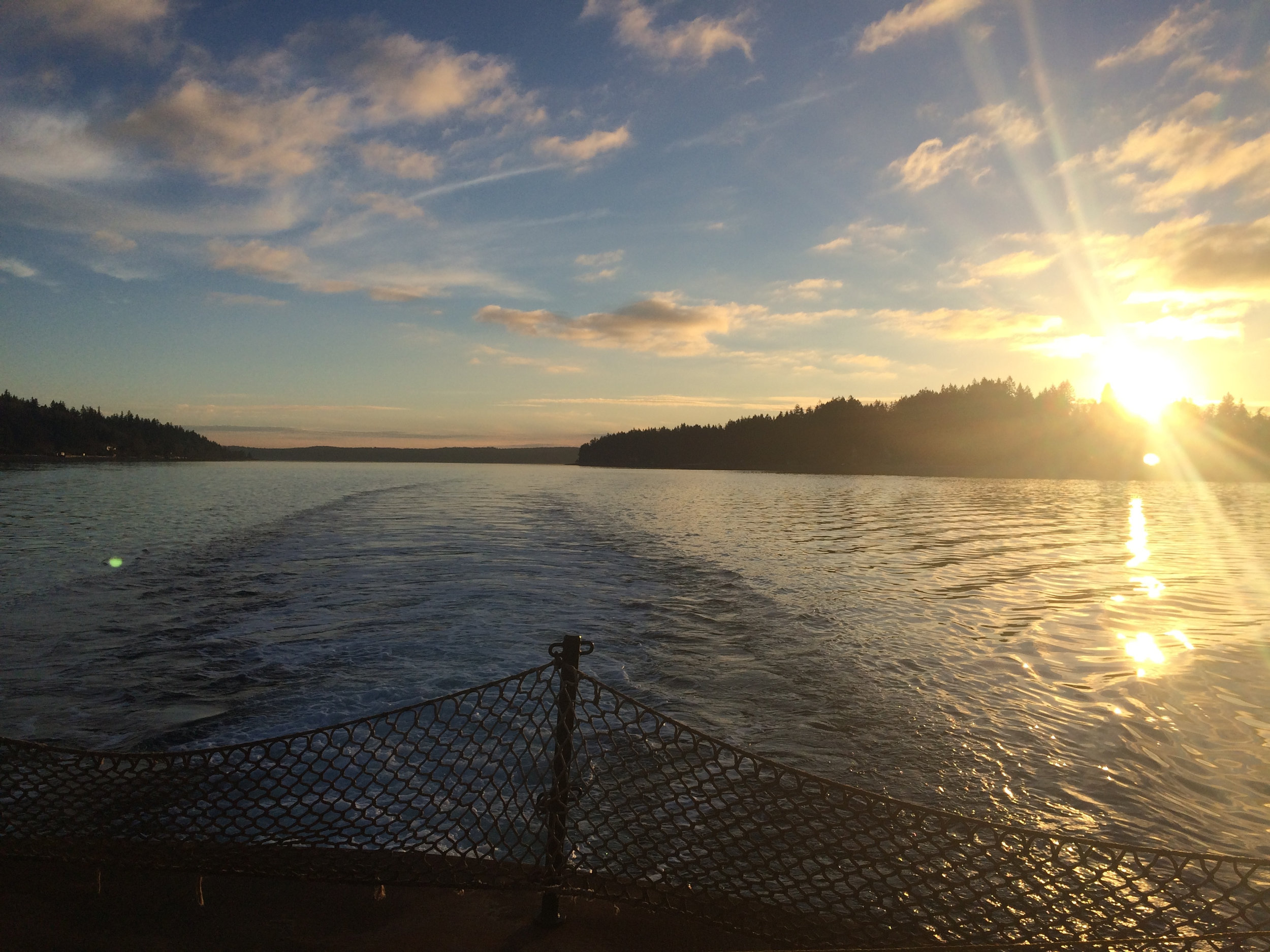 Sunset while taking the Ferry home.