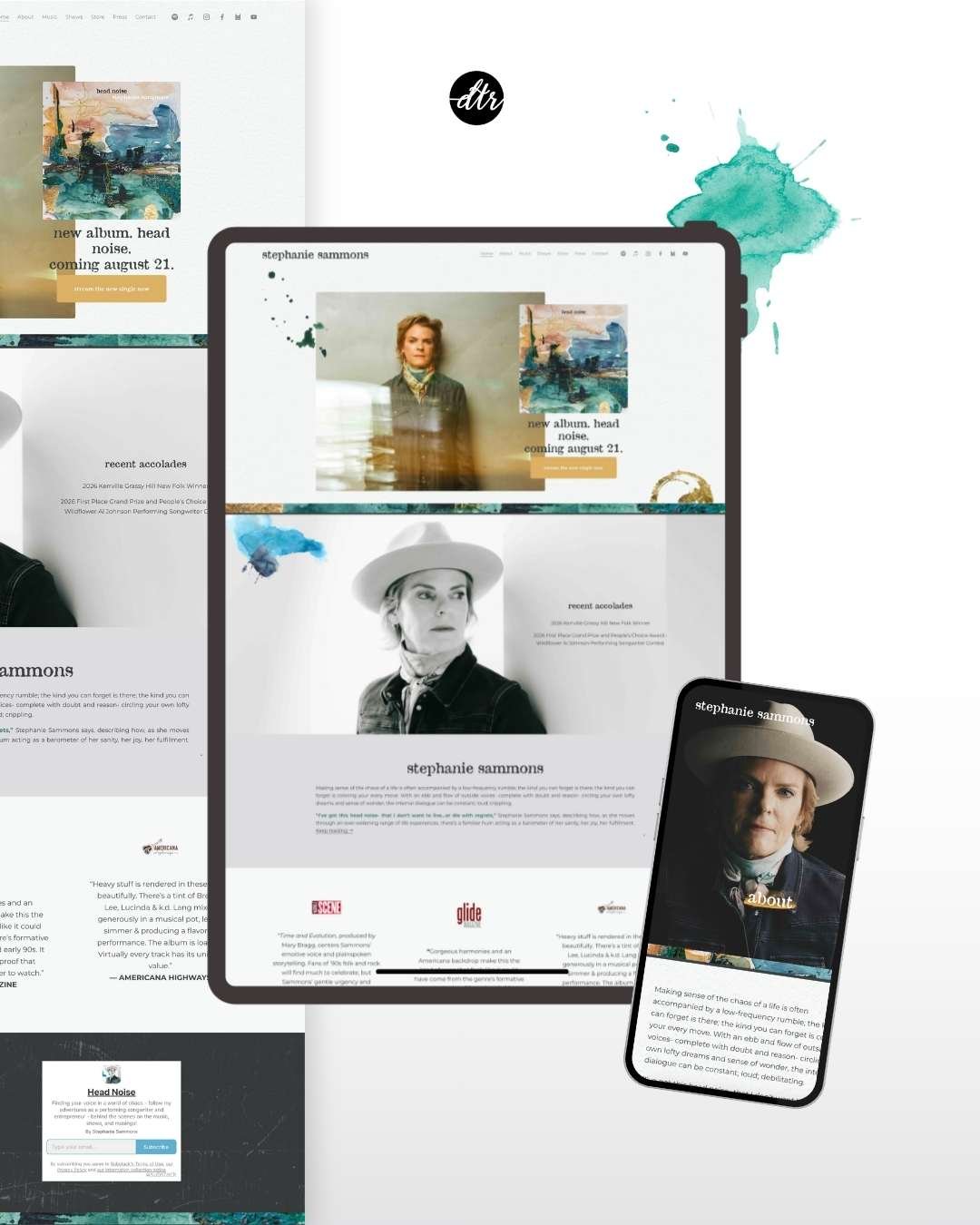Stephanie Sammons Squarespace website design by Designing the Row