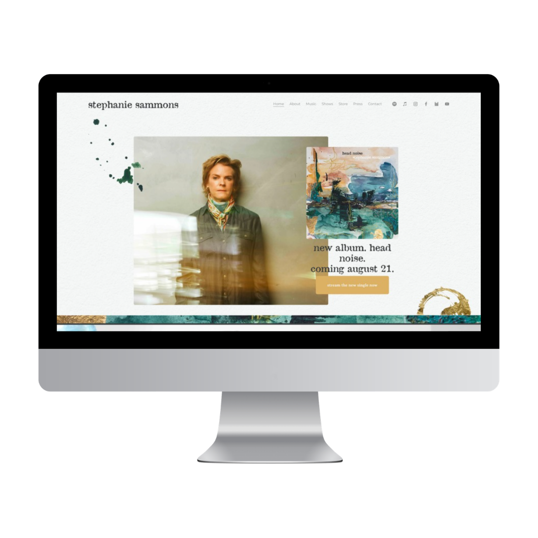 Album Release Website Design (Squarespace): Stephanie Sammons