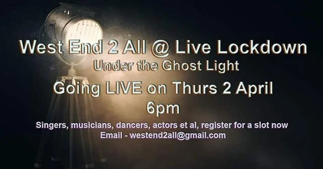Check out the FB page and like and share. All performers can showcase their talents and abilities. Students coming to the end of their respective courses - you too. Book a slot now and perform via FB Live. Email westend2all@gmail.com