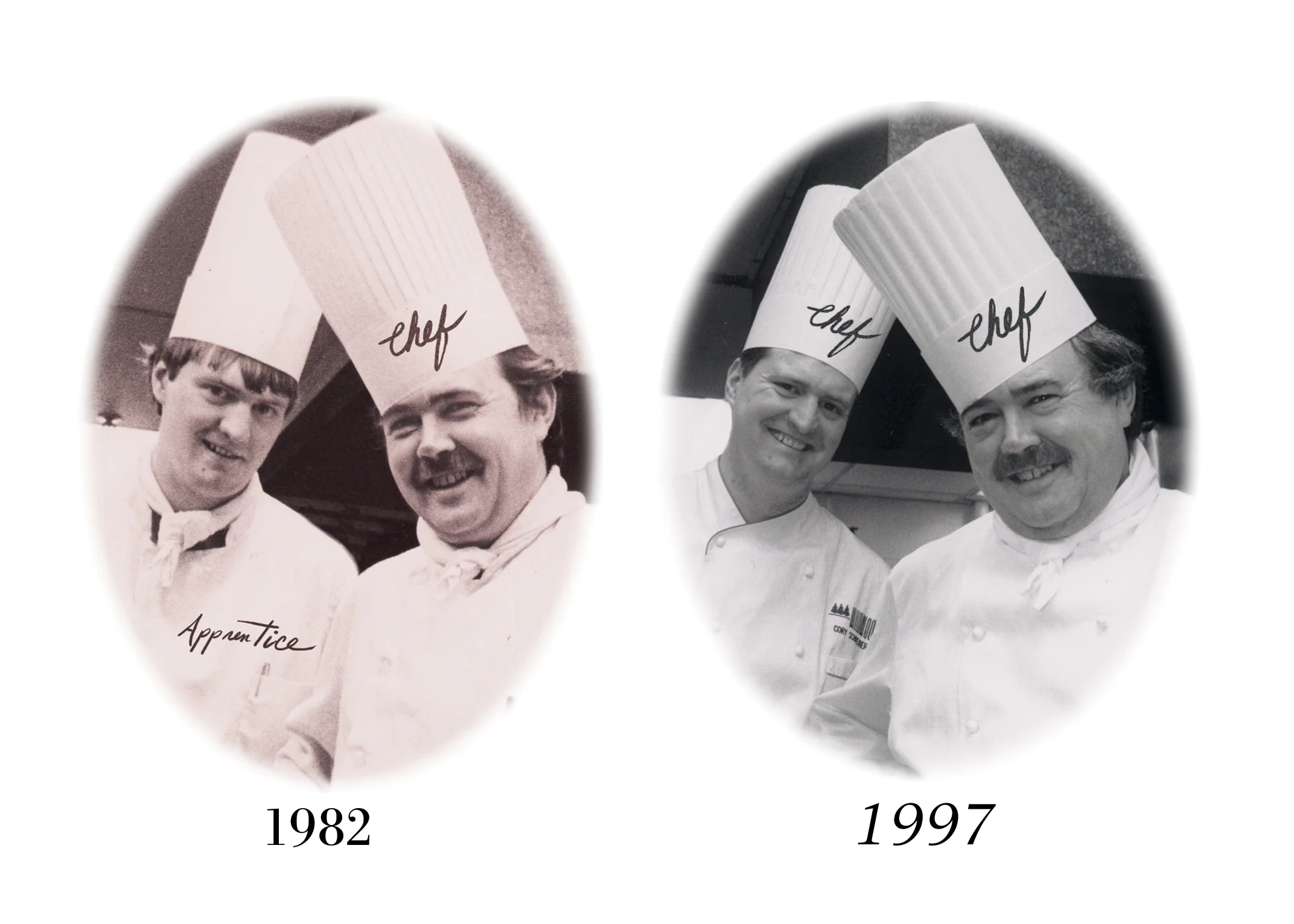 A postcard that was created to showcase a dinner that Chef Bauser and I did together at Willakenzie Winery in Oregon's Willamette Valley in 1997. CS 