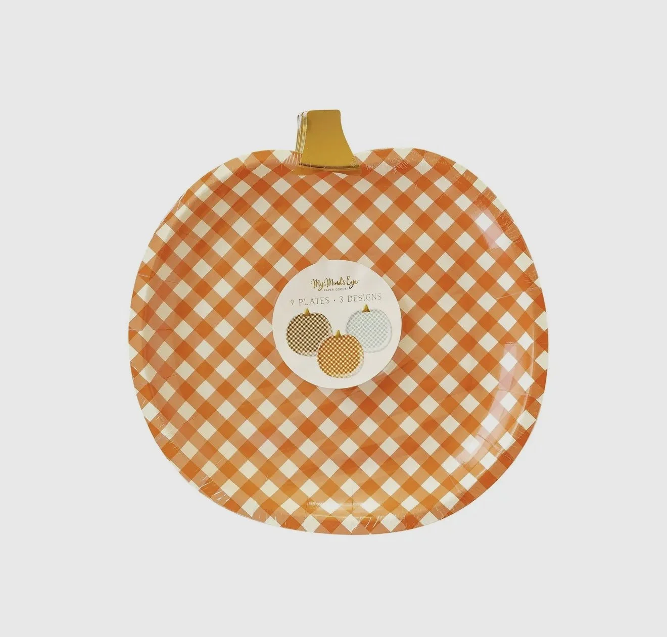 harvest-gigham-pumpkin-shaped-paper-plate-set.jpeg