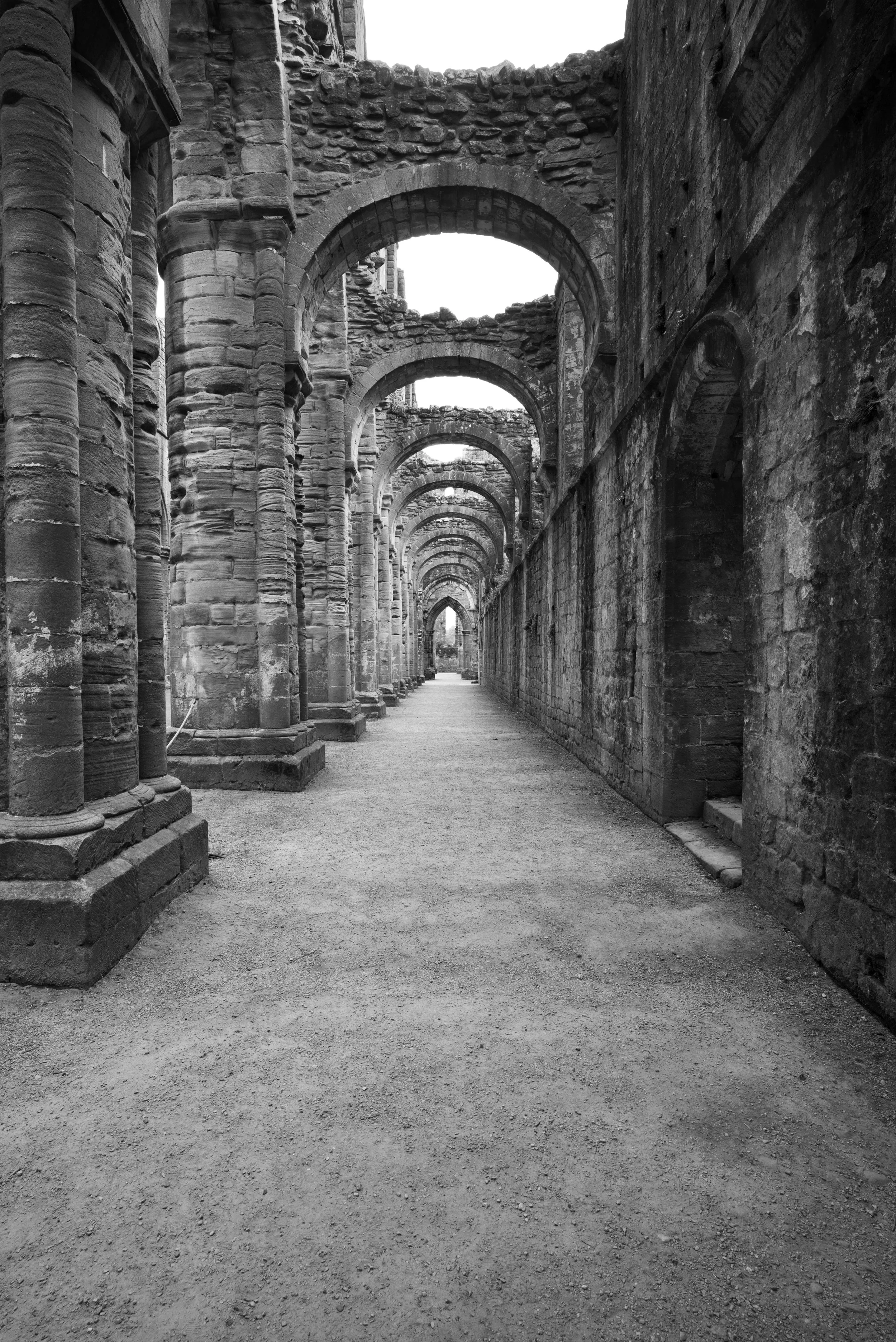 Fountains Abby, c. 1100s. South aisle.