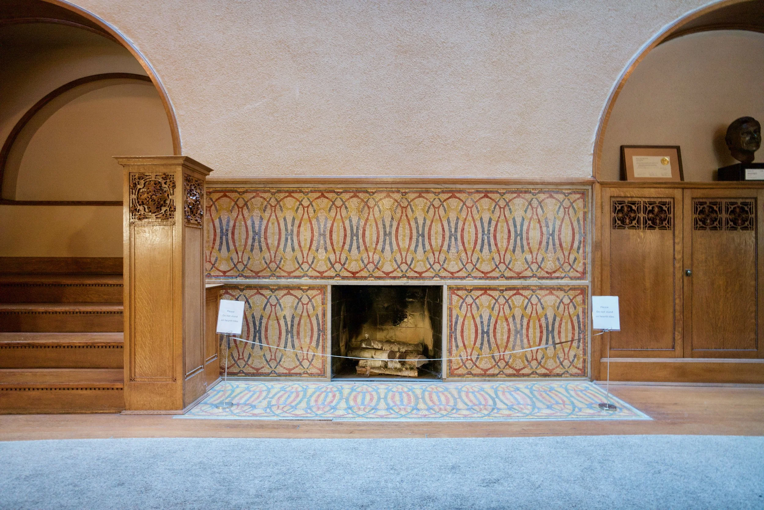 Charnley-Persky House, 1892. Fireplace and Newel Post.
